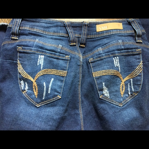 Distressed Dark Skinny Jeans - Picture 7 of 7
